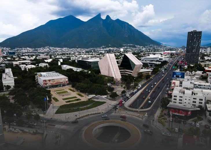 Rotonda Garza Sada, paisaje, Tec de Monterrey